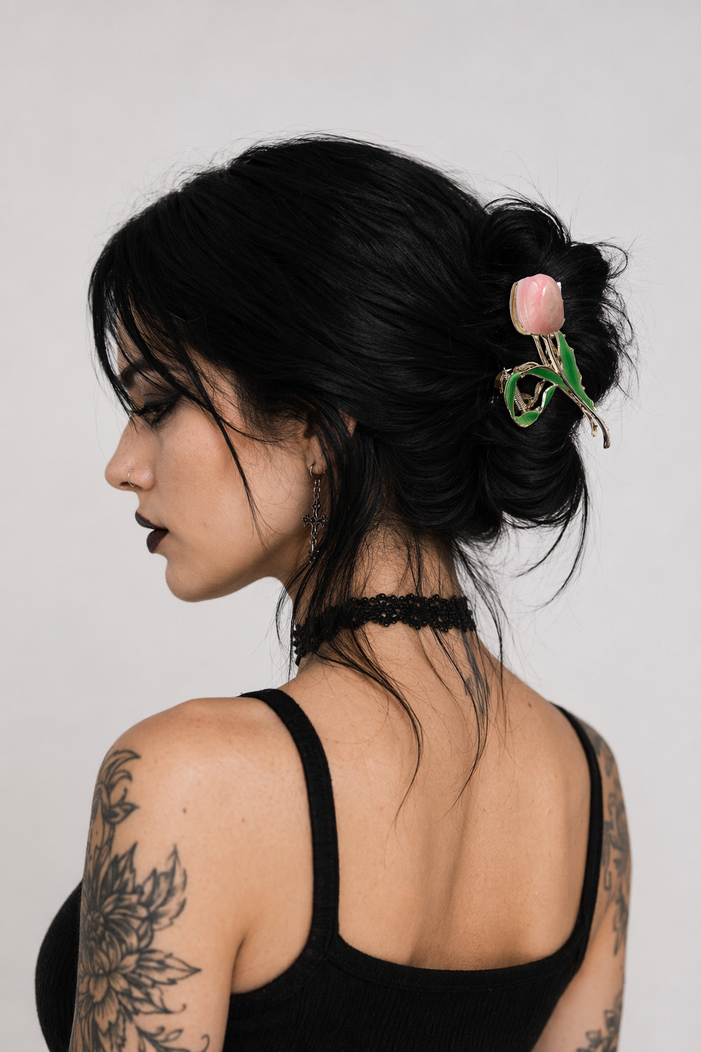 Dainty Floral Ceramic Hair Claw Clip for a Unique Style 9