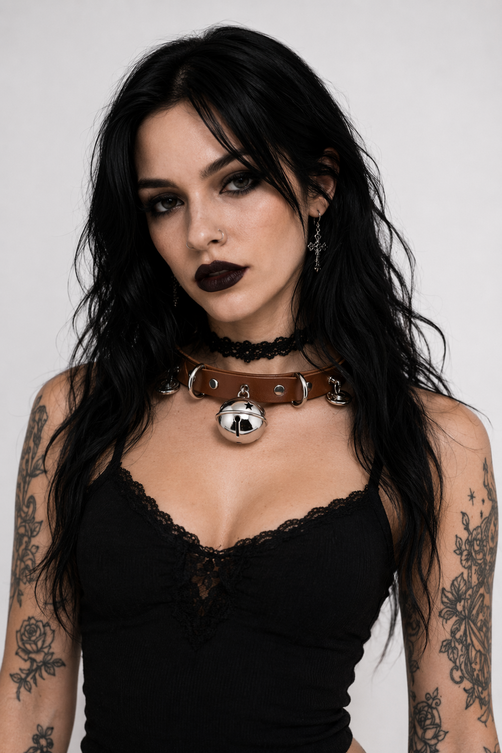 Gorgeous Bell Collar Inspired by Neko Cosplay Culture Brown