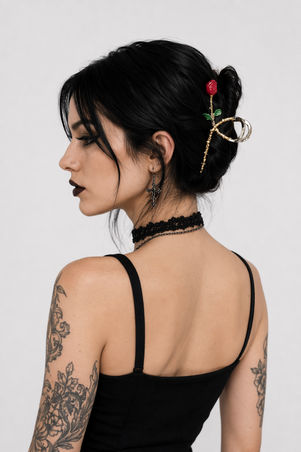 Dainty Floral Ceramic Hair Claw Clip for a Unique Style 23