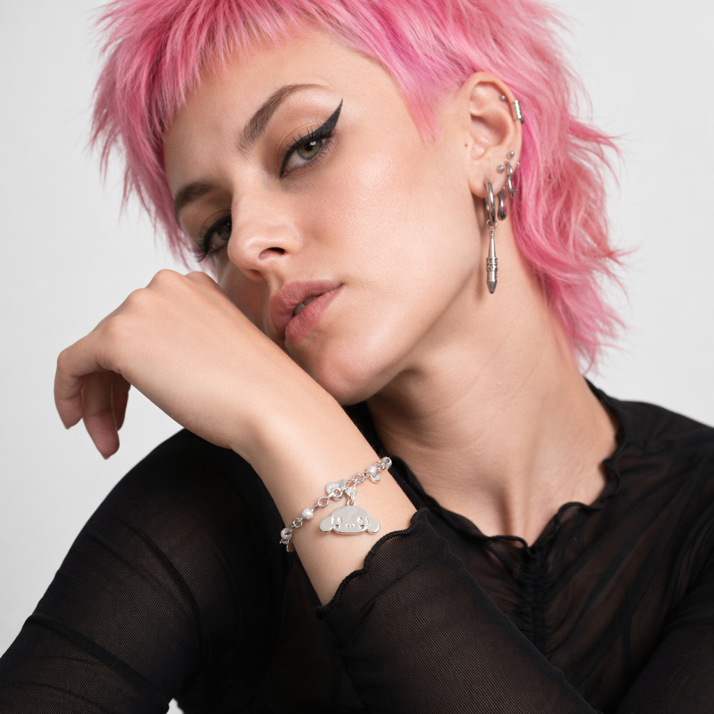 Kawaii Beaded Bracelets Inspired by Sanrio Characters Silver Cinna