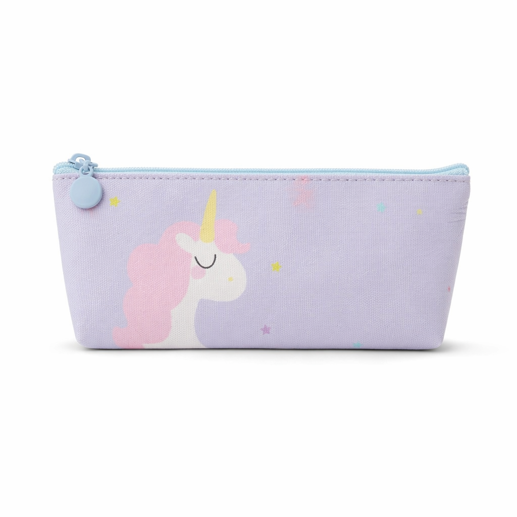 Pastel Unicorn Mermaid Pencil Case for Storing Essentials Lavender Unicorn