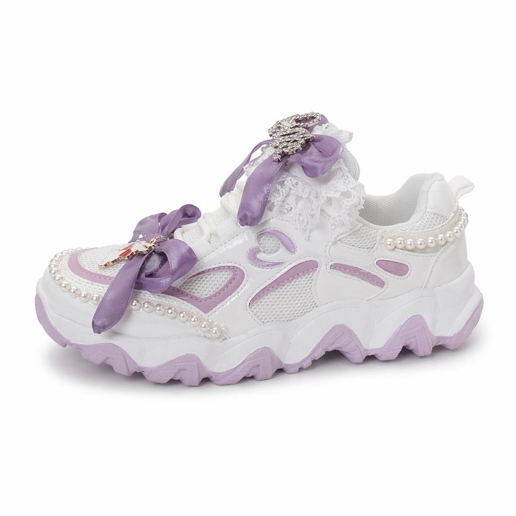 Barbie Harajuku Purple and White Lolita Sneakers 7