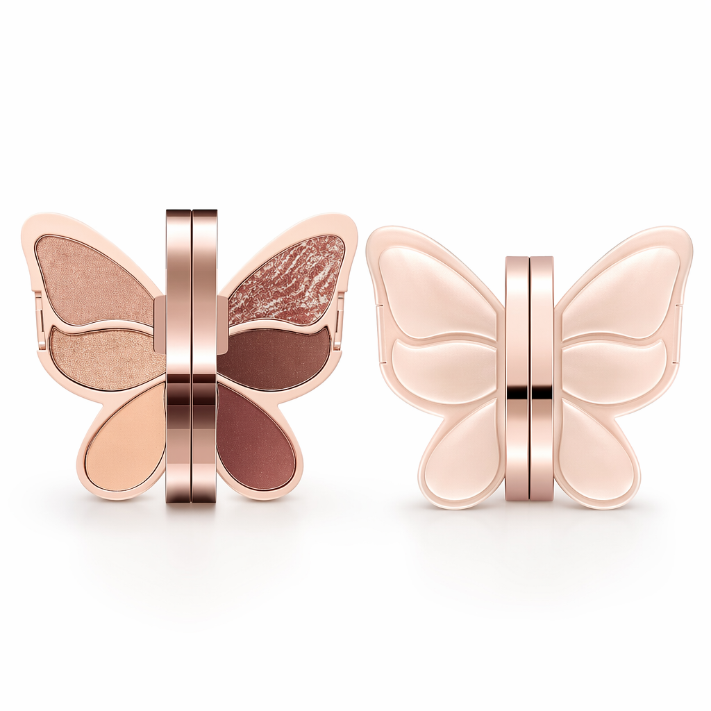 Butterfly Wing Glittering Make-Up Palette for Your Vanity Display 1 Chocolate Mousse