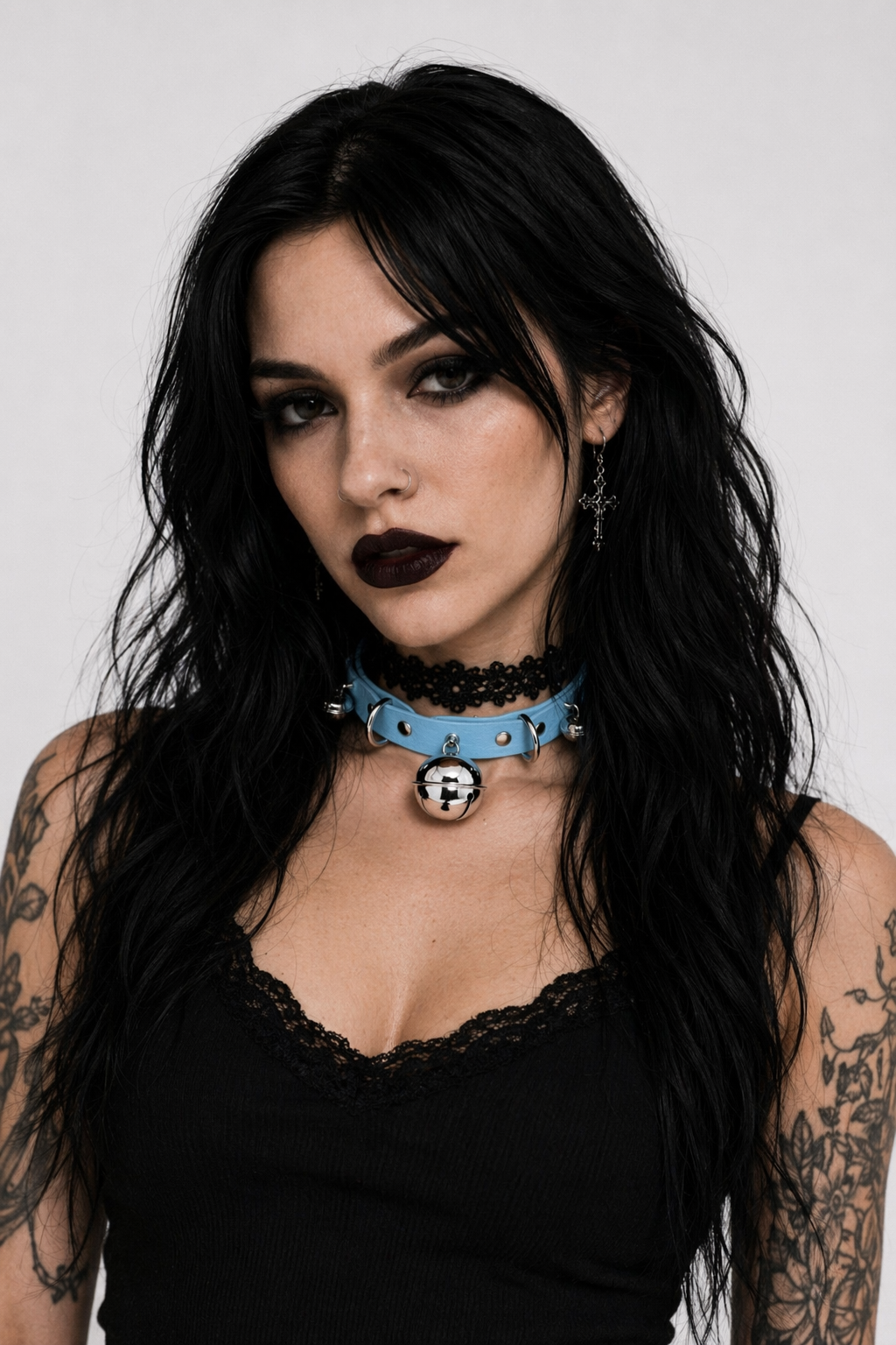 Gorgeous Bell Collar Inspired by Neko Cosplay Culture Light blue