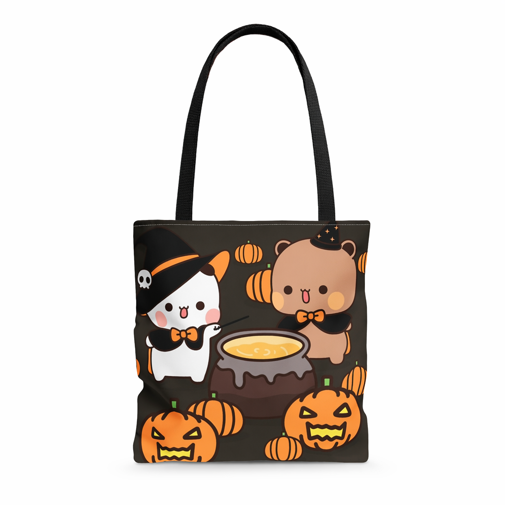Dudu & Bubu Halloween Tote Bag for Spooky-Cute Style Large