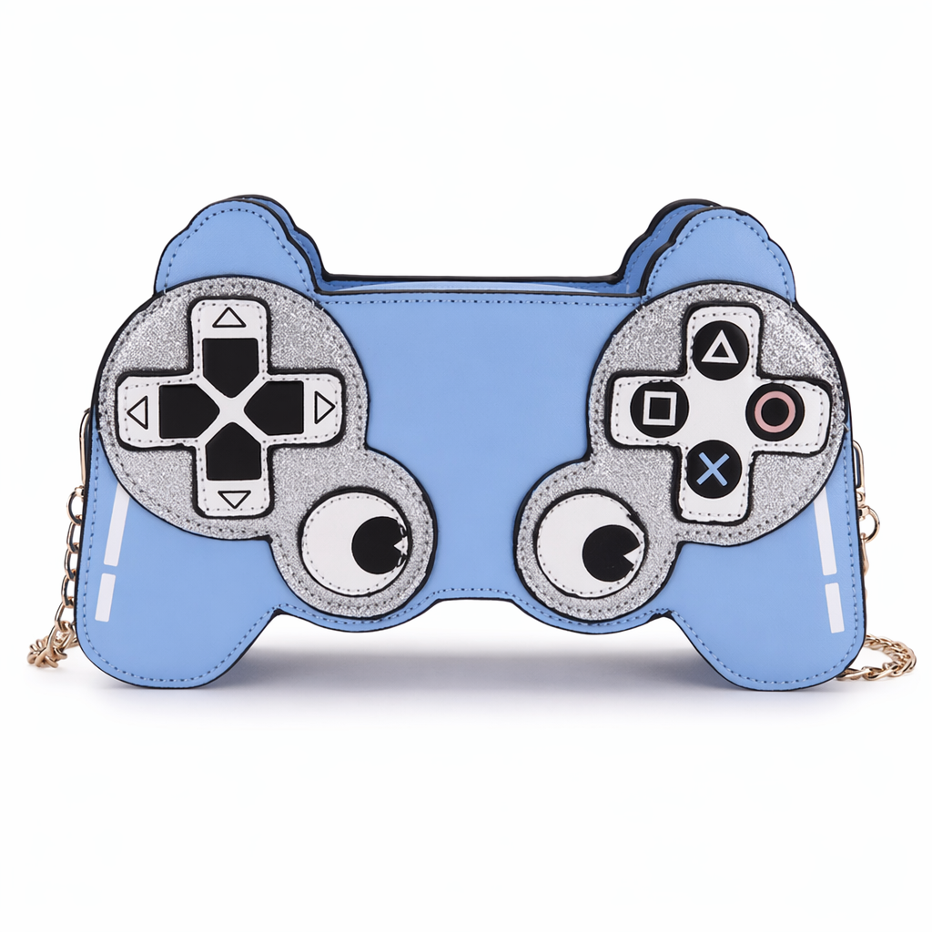 Kawaii Gamer Girl Handbag Large and Stylish In Stock New Condition Blue Bag
