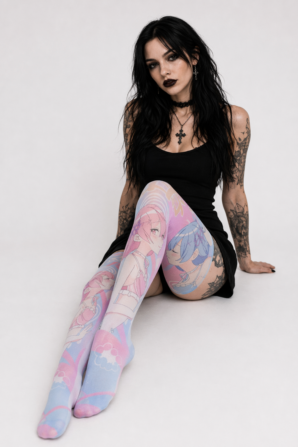 Kawaii Anime Inspired Stockings in Pastel Fairy-Kei Prints 28334609-1-One-Size Default Title