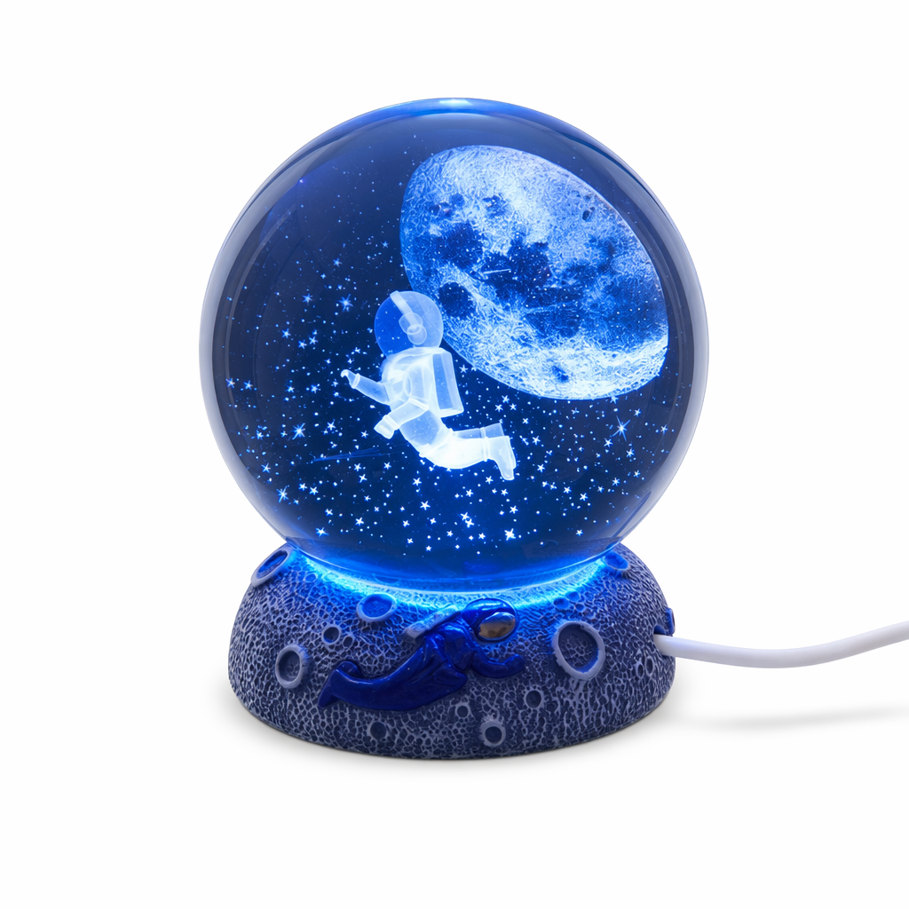 LED Aquamarine Life Snowglobe for Enchanting Underwater Ambiance Astronaut