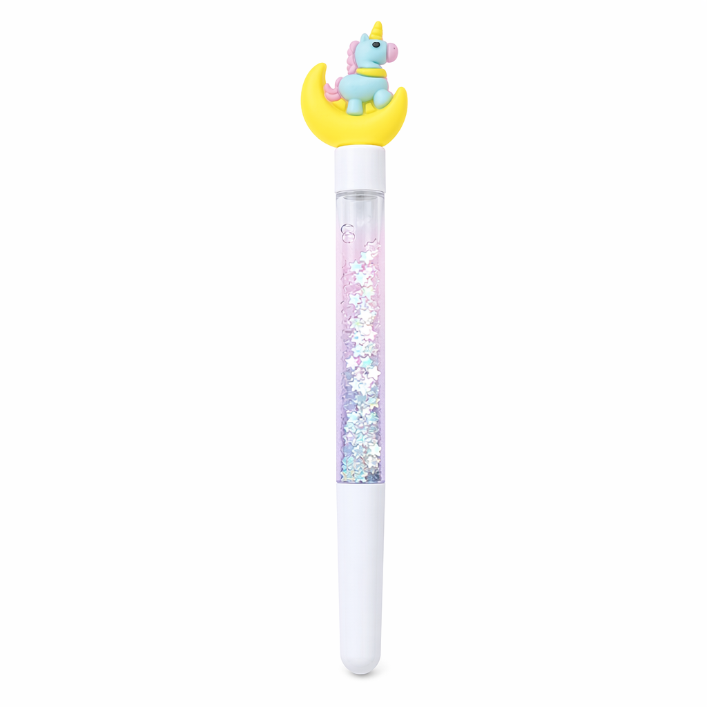 Pastel Unicorn Glitter Pens for Doodling and Display Yellow