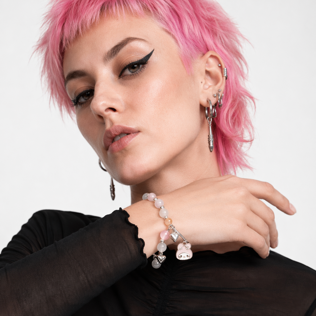 Kawaii Beaded Bracelets Inspired by Sanrio Characters Big Bead Melody