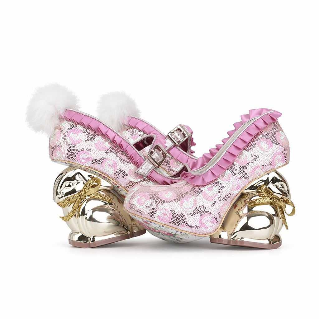 Luxury 3D Bunny Platform Shoes in Quality Vegan Leather 5