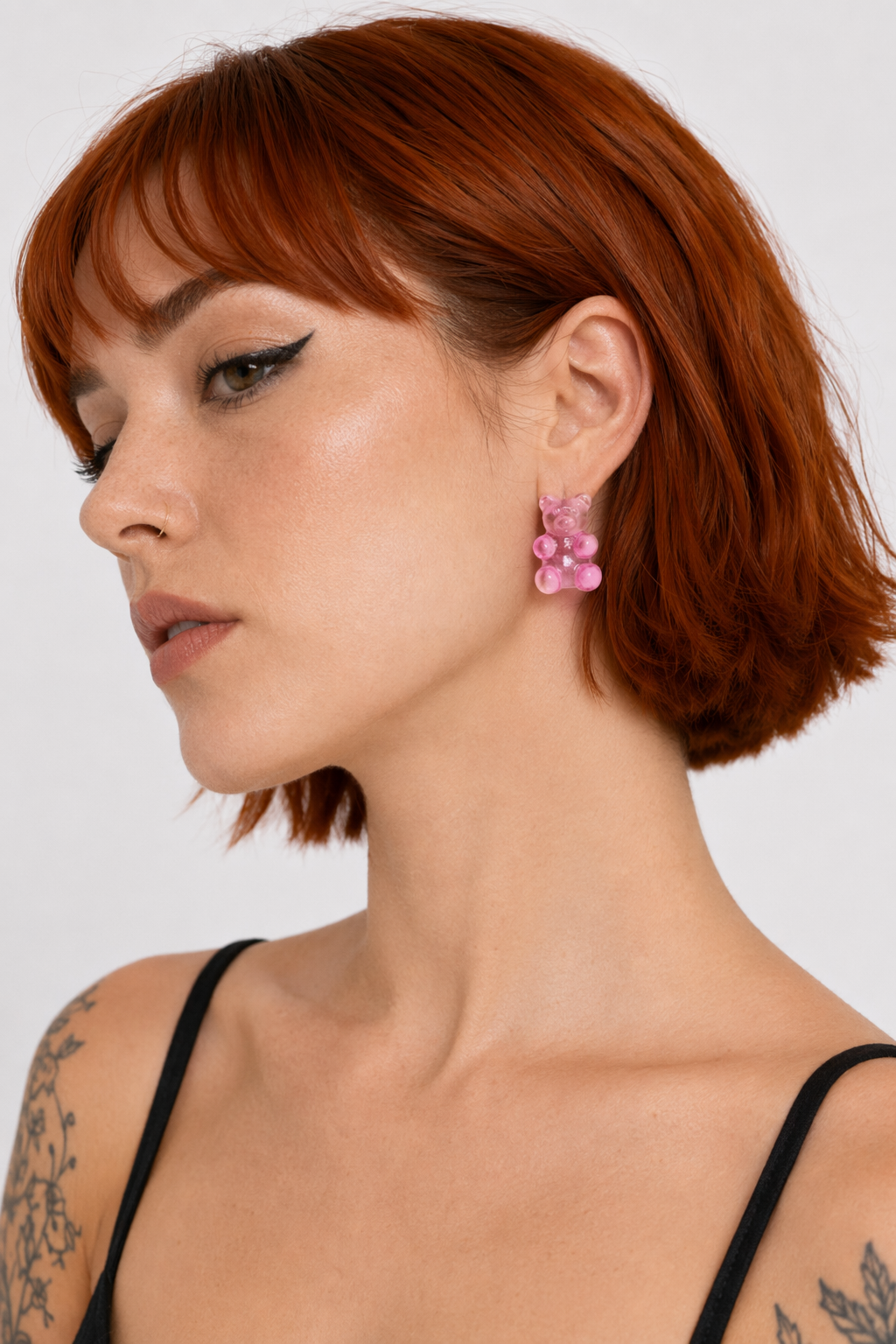 Gummy Bear Resin Earrings in Assorted Delicious Colors Pink