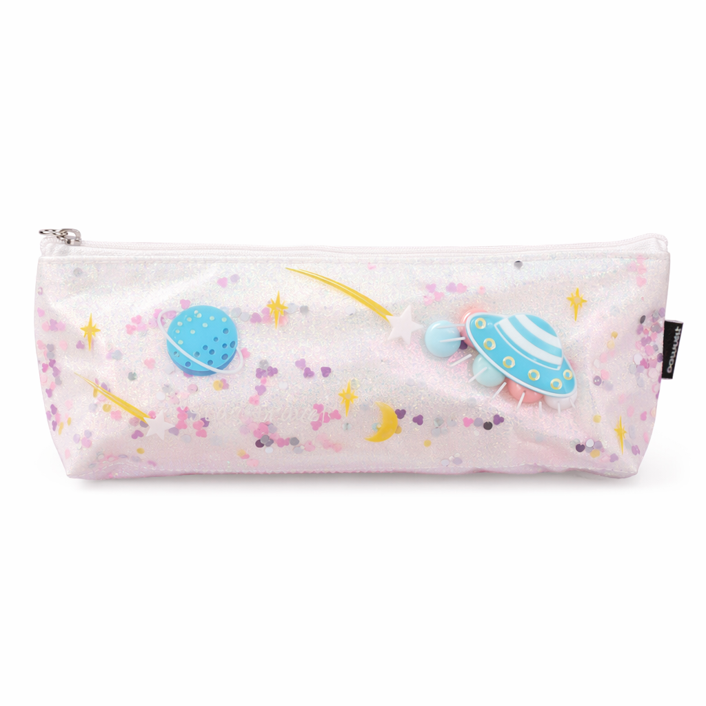 Milky Pastel Outer Space Pencil Cases for Galaxy Cosmetics White Planets