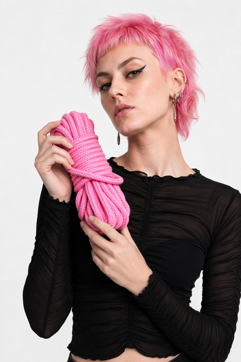 High-Quality Cotton Shibari Rope for Bondage Aesthetic Photoshoots 5m Pink