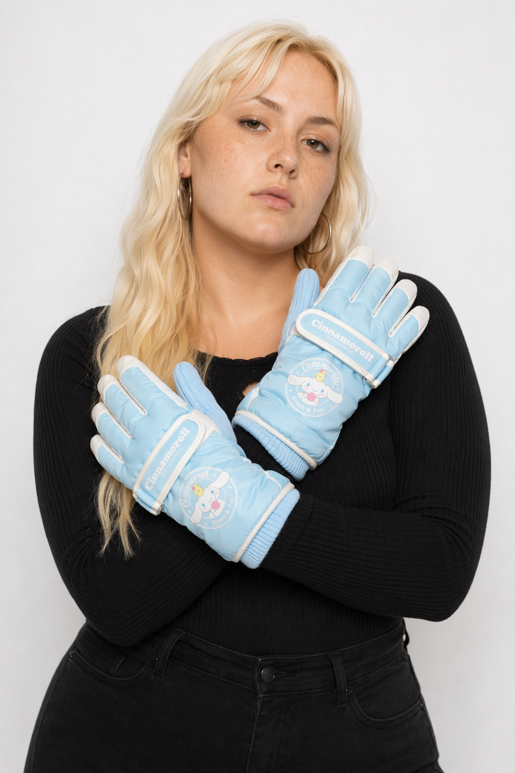 Cozy Kawaii Character Waterproof Gloves for Your Winter Wardrobe Blue Cinnamoroll