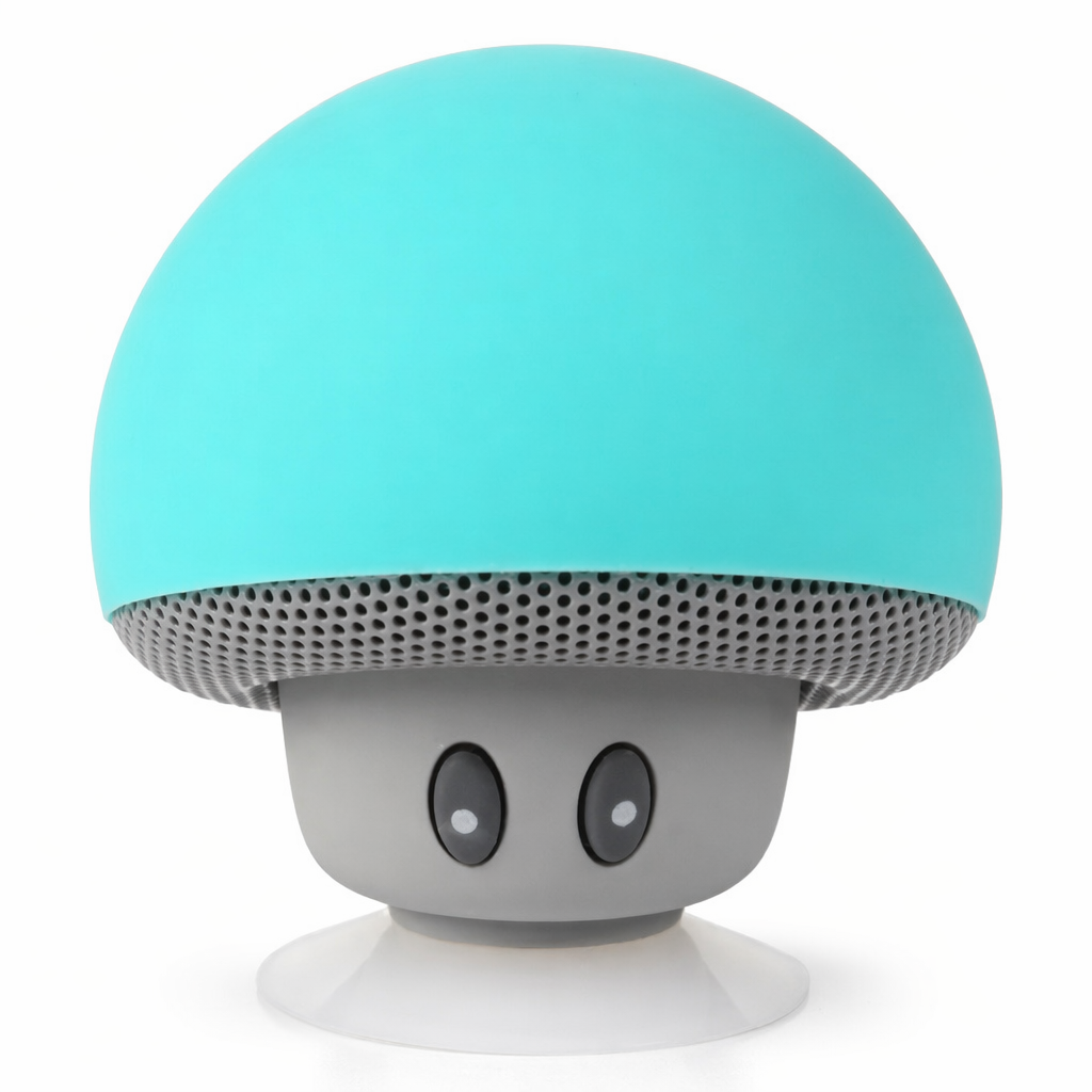 Portable Bluetooth Speaker with Suction Cup and Built-in Microphone Aqua