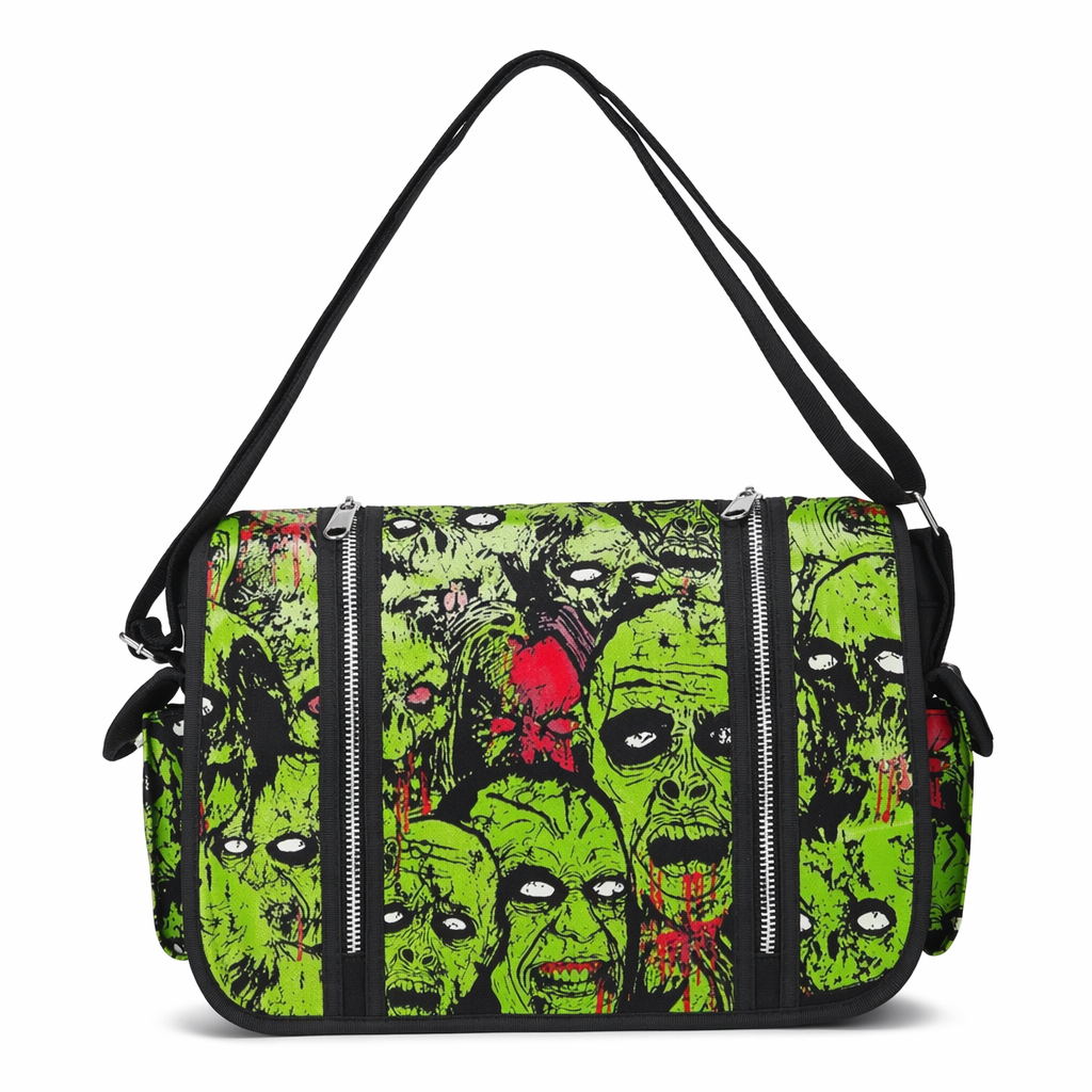 Quirky Green Zombie Parade Handbag for Year-Round Spookiness Default