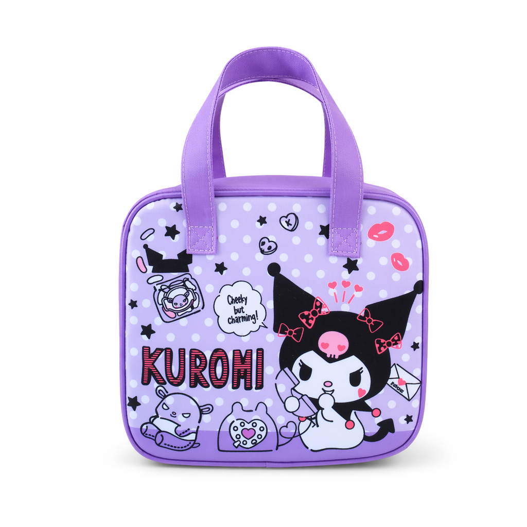 Adorable Sanrio Square Lunch Bags in Pastel Colors Kuromi
