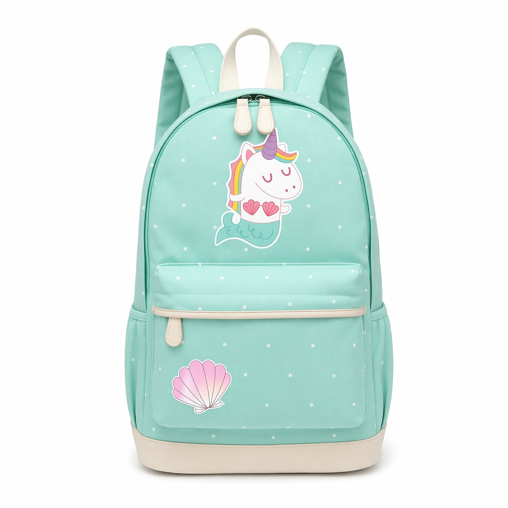 Kawaii Everyday Backpack in Various Styles and Colors Mermaid