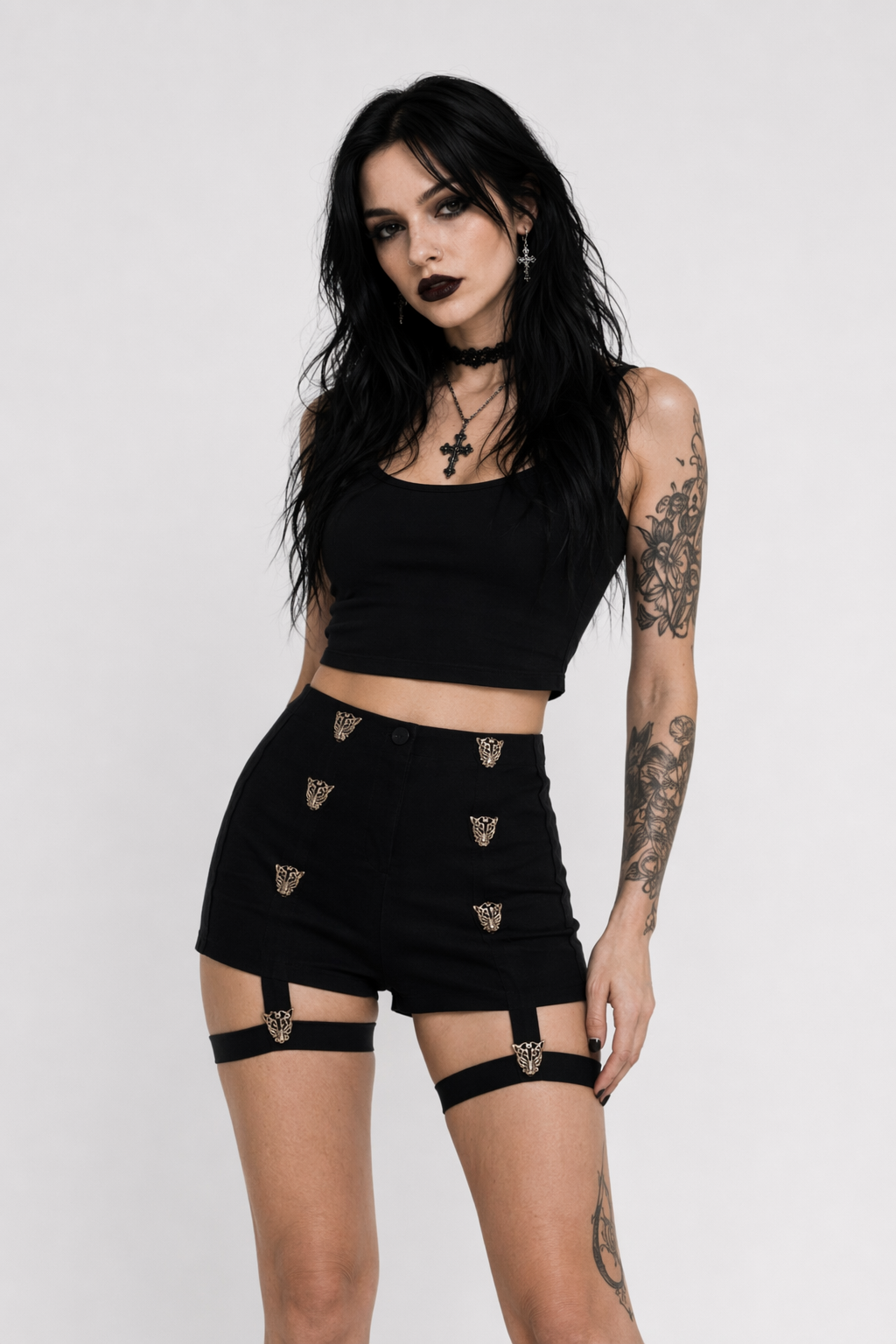 Gothic Inspired Garter Belt Shorts for Cosparty Fashion 30 cm Default