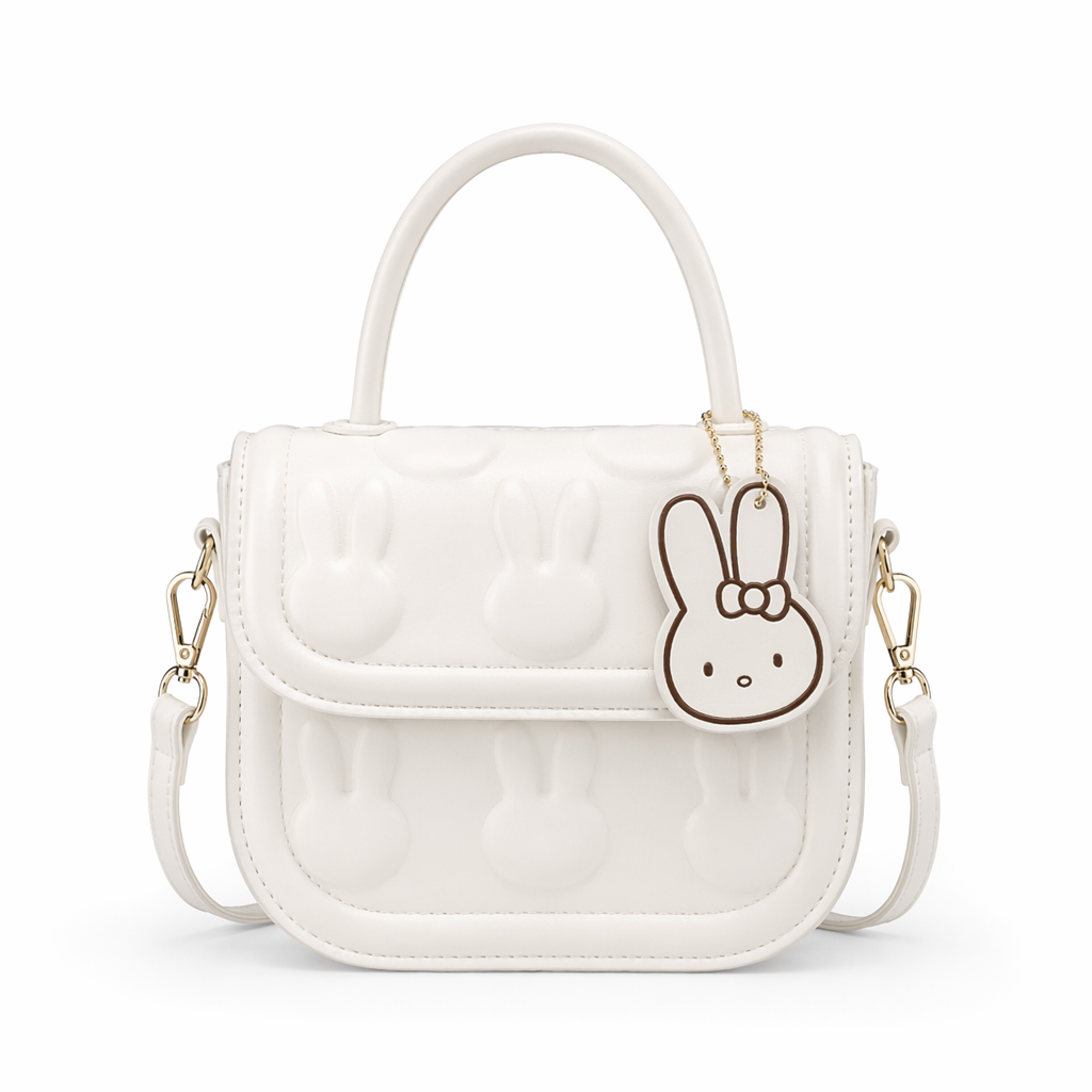 Chocolate Bunny Bag in Vegan Leather for Animal Lovers White
