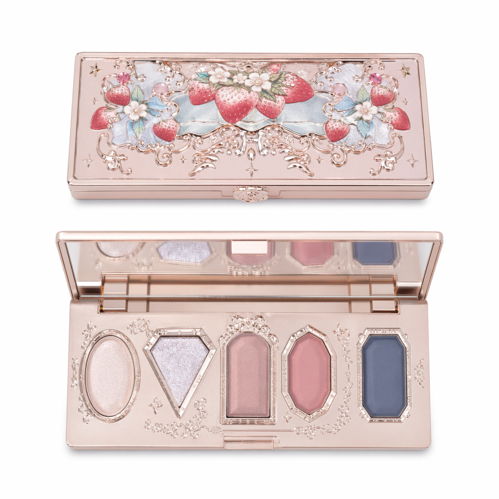 Sparkling Strawberry Eyeshadow Compact Palette 4 Champs Rose