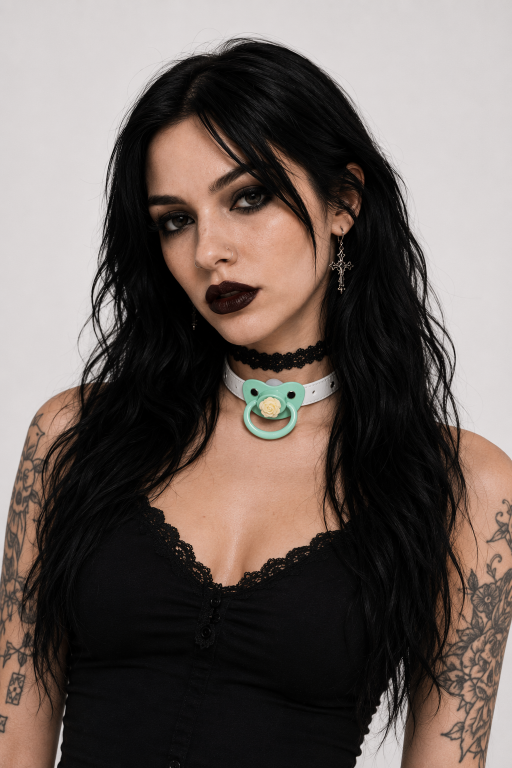 Cute Pacifier Choker Necklace in Various Adorable Designs Flower