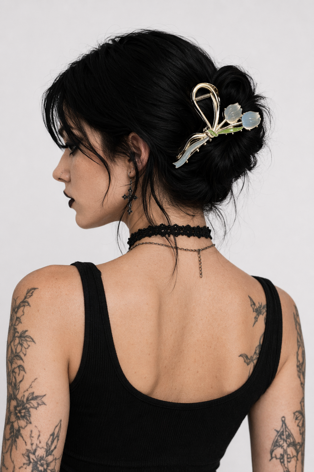 Dainty Floral Ceramic Hair Claw Clip for a Unique Style 13