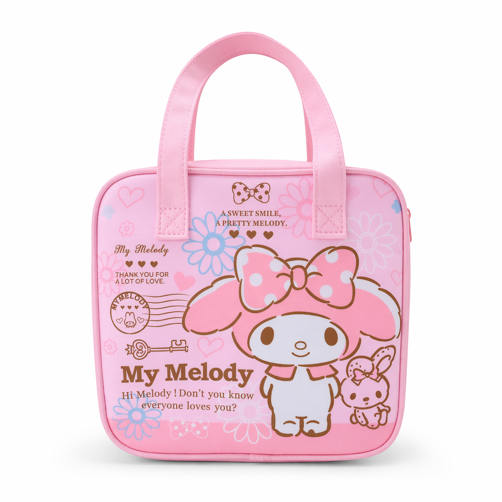 Adorable Sanrio Square Lunch Bags in Pastel Colors Melody