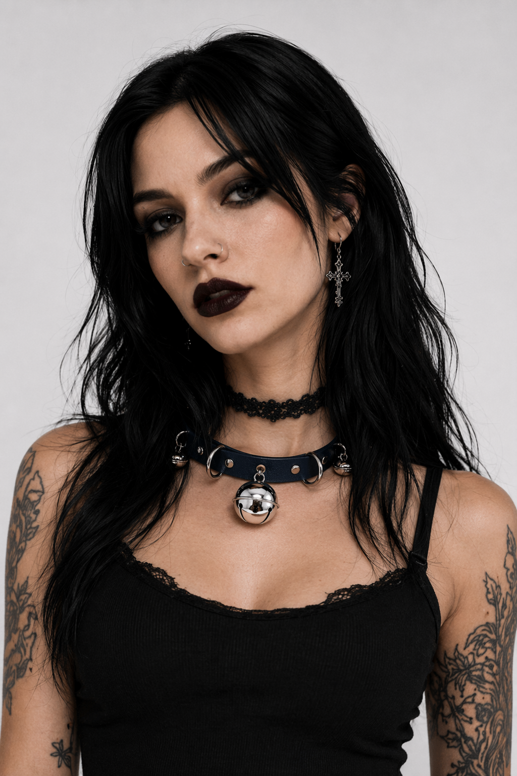 Gorgeous Bell Collar Inspired by Neko Cosplay Culture Navy