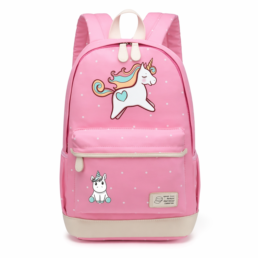 Kawaii Everyday Backpack in Various Styles and Colors Pink 3