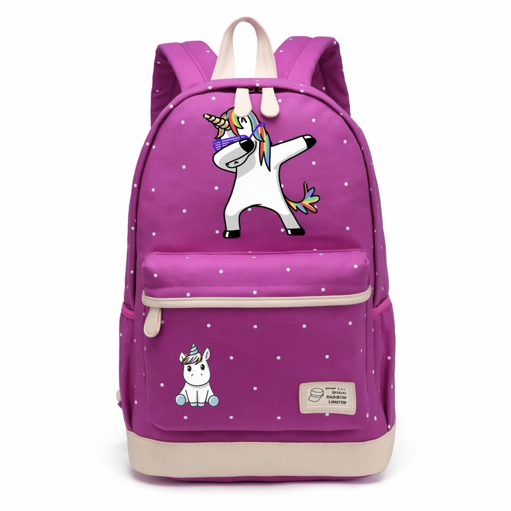 Kawaii Everyday Backpack in Various Styles and Colors Purple 1