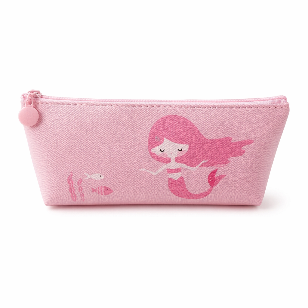 Pastel Unicorn Mermaid Pencil Case for Storing Essentials Pink Mermaid