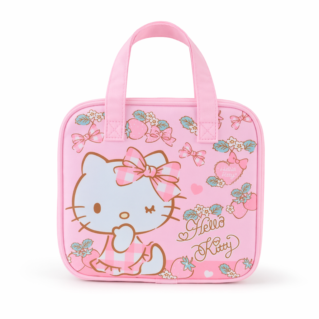 Adorable Sanrio Square Lunch Bags in Pastel Colors Berry Kitty