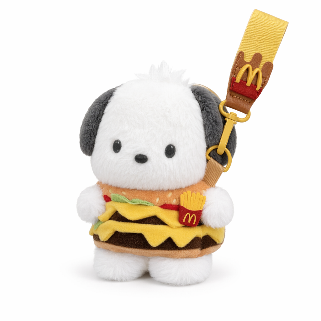 Kawaii Hamburger Puppy Bag for Adorable Fashion Enthusiasts 20cm