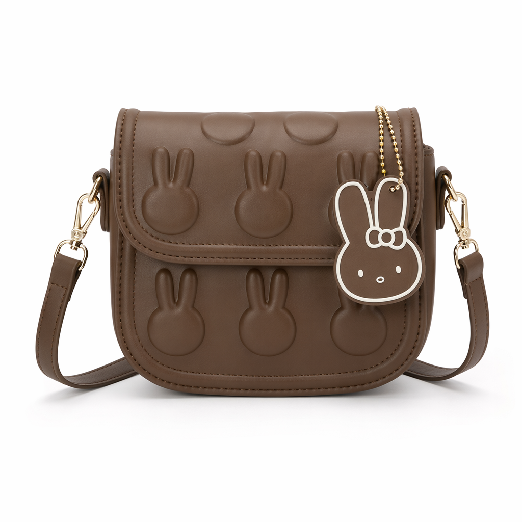 Chocolate Bunny Bag in Vegan Leather for Animal Lovers Brown