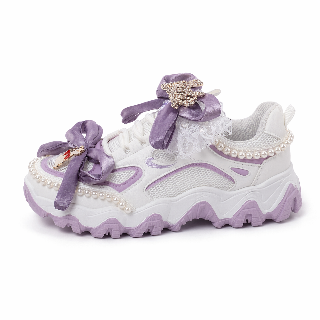 Barbie Harajuku Purple and White Lolita Sneakers 4
