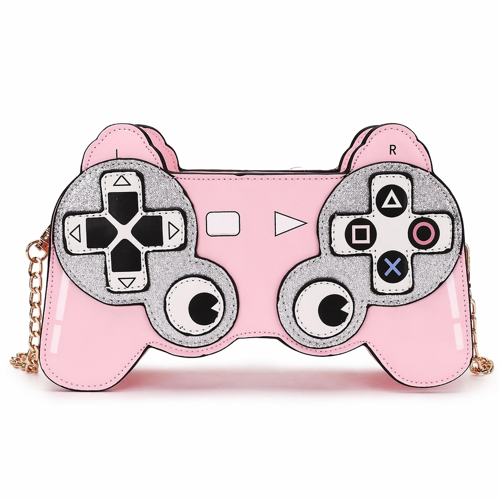 Kawaii Gamer Girl Handbag Large and Stylish In Stock New Condition Pink Bag