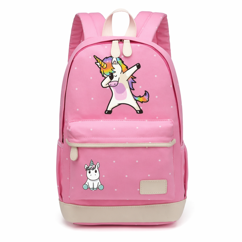 Kawaii Everyday Backpack in Various Styles and Colors Pink 2