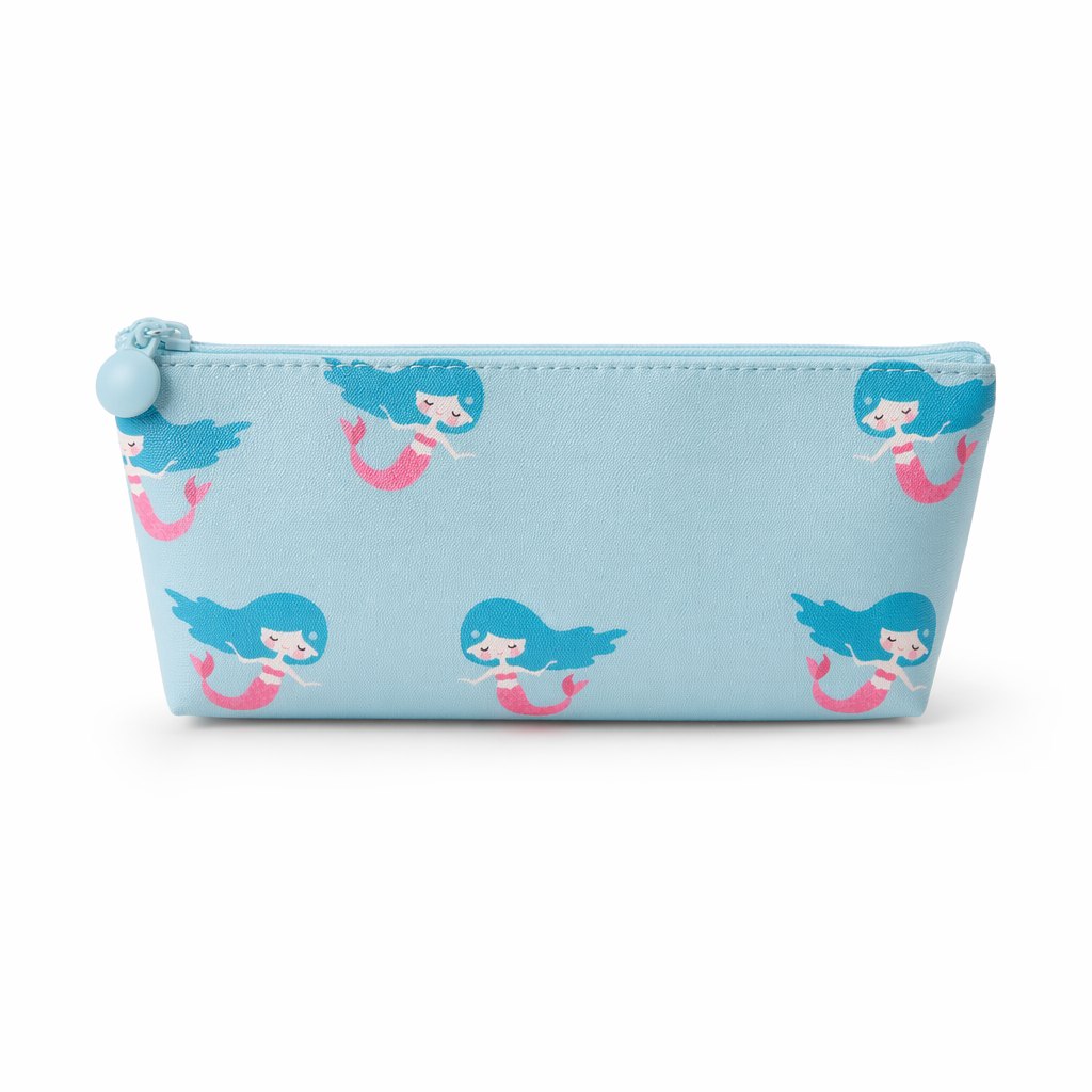 Pastel Unicorn Mermaid Pencil Case for Storing Essentials Blue Mermaid