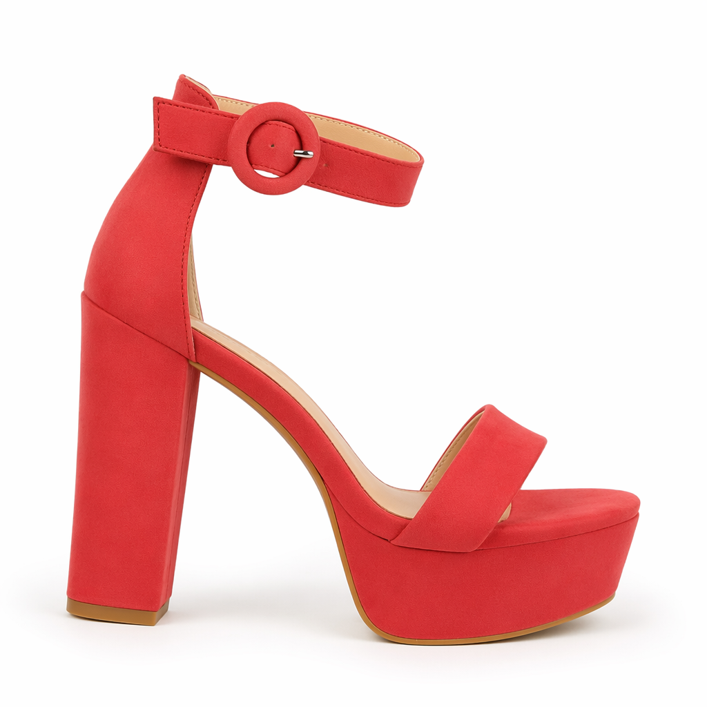 Elegant Square Heel Baby Doll Heels for a Kawaii Look in Stock Red