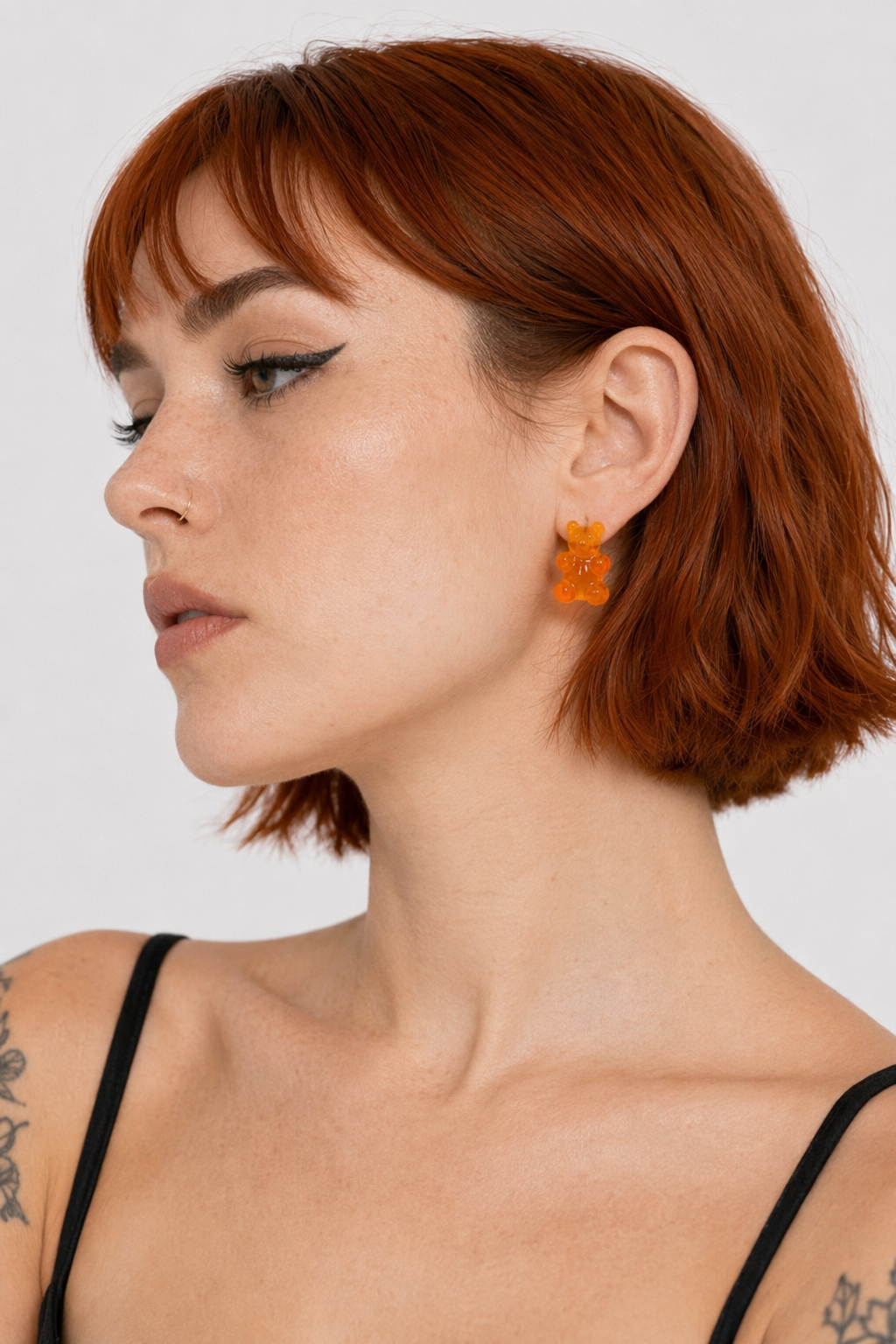 Gummy Bear Resin Earrings in Assorted Delicious Colors Orange