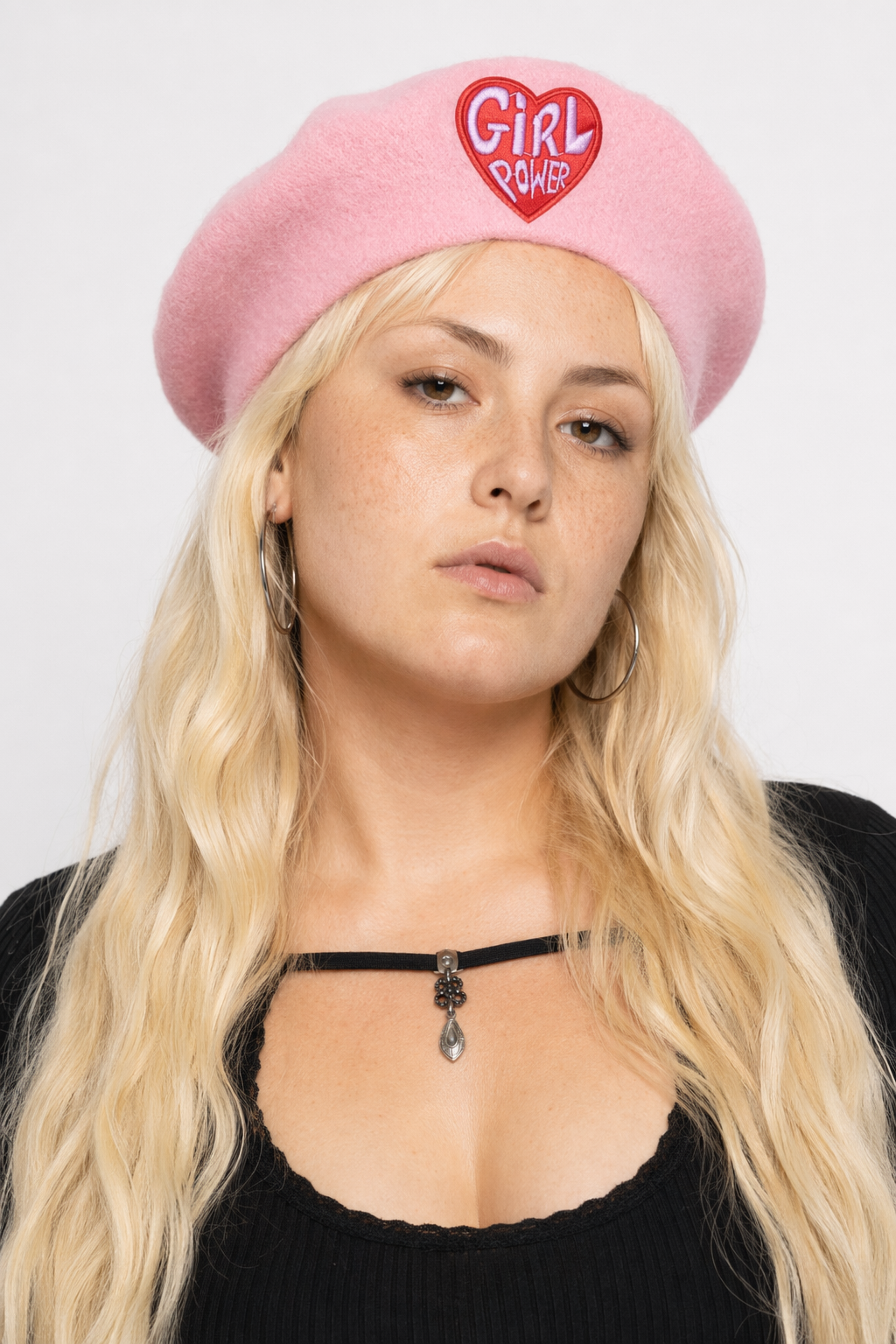 Pink Menhera Nurse Beret for Kawaii Fashion Enthusiasts Pink Girl Power