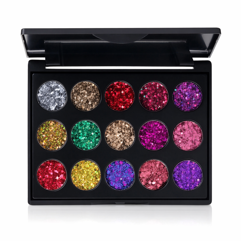 Ultra Glamorous Glitter Eyeshadow Palette with Perfect Pigmentation Palette 2