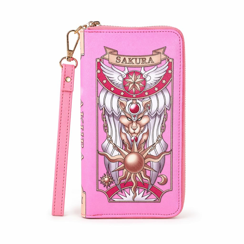 Magical Girl Wallet with Vibrant Artwork and Ample Storage Pink