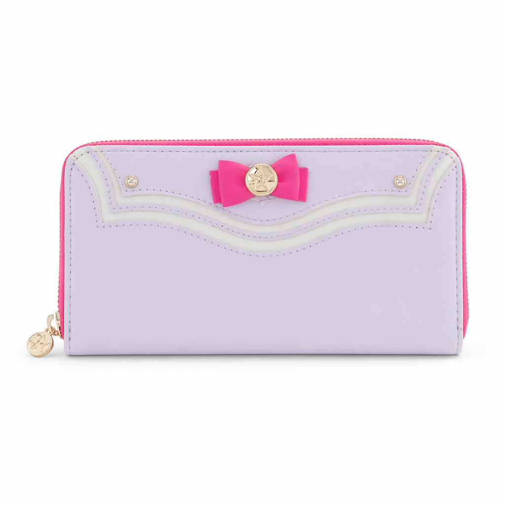 Magical Girl Inspired Zipper Clutch Wallet in Sailor Scout Style Lavender