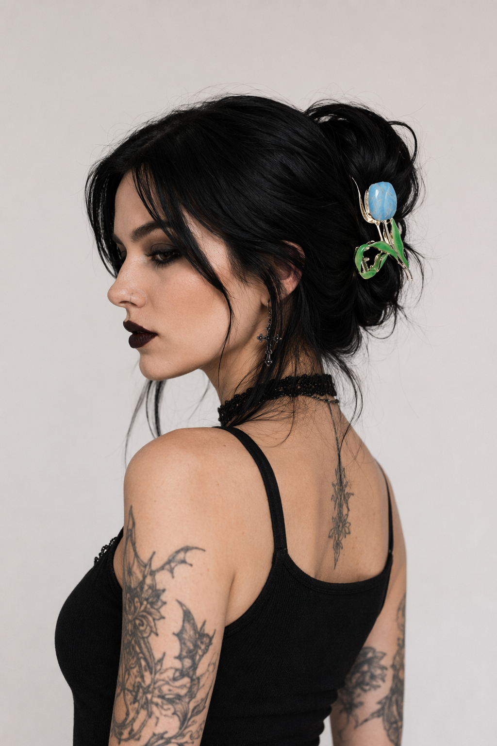Dainty Floral Ceramic Hair Claw Clip for a Unique Style 10