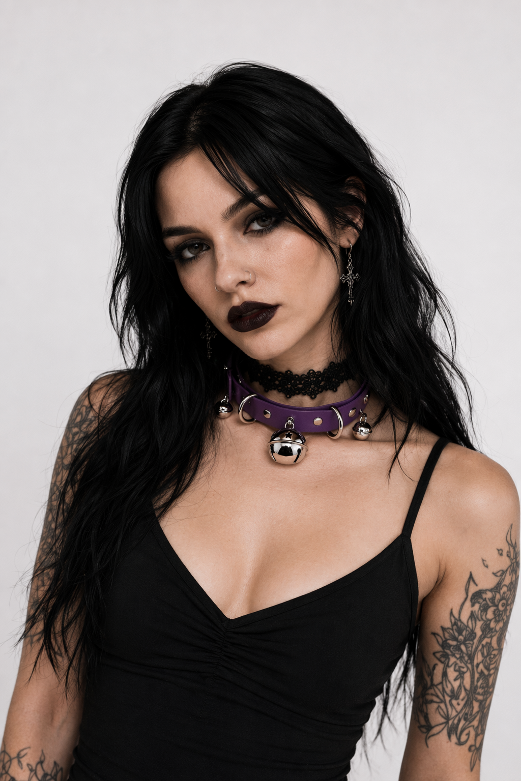 Gorgeous Bell Collar Inspired by Neko Cosplay Culture Purple