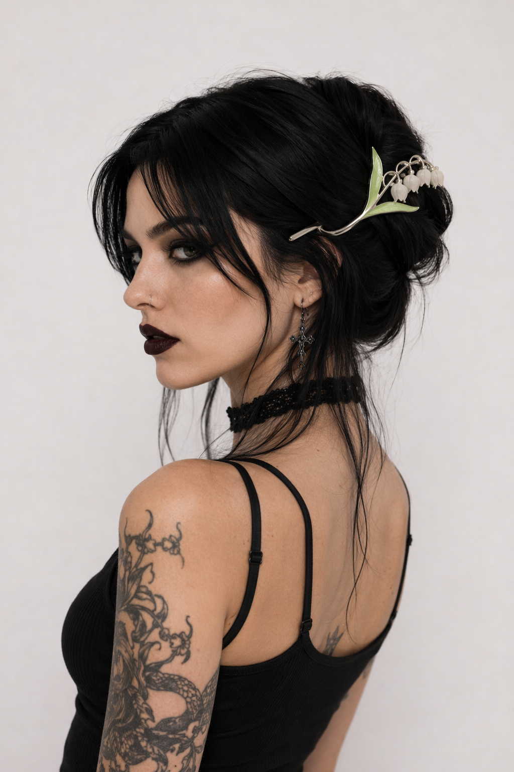 Dainty Floral Ceramic Hair Claw Clip for a Unique Style 8