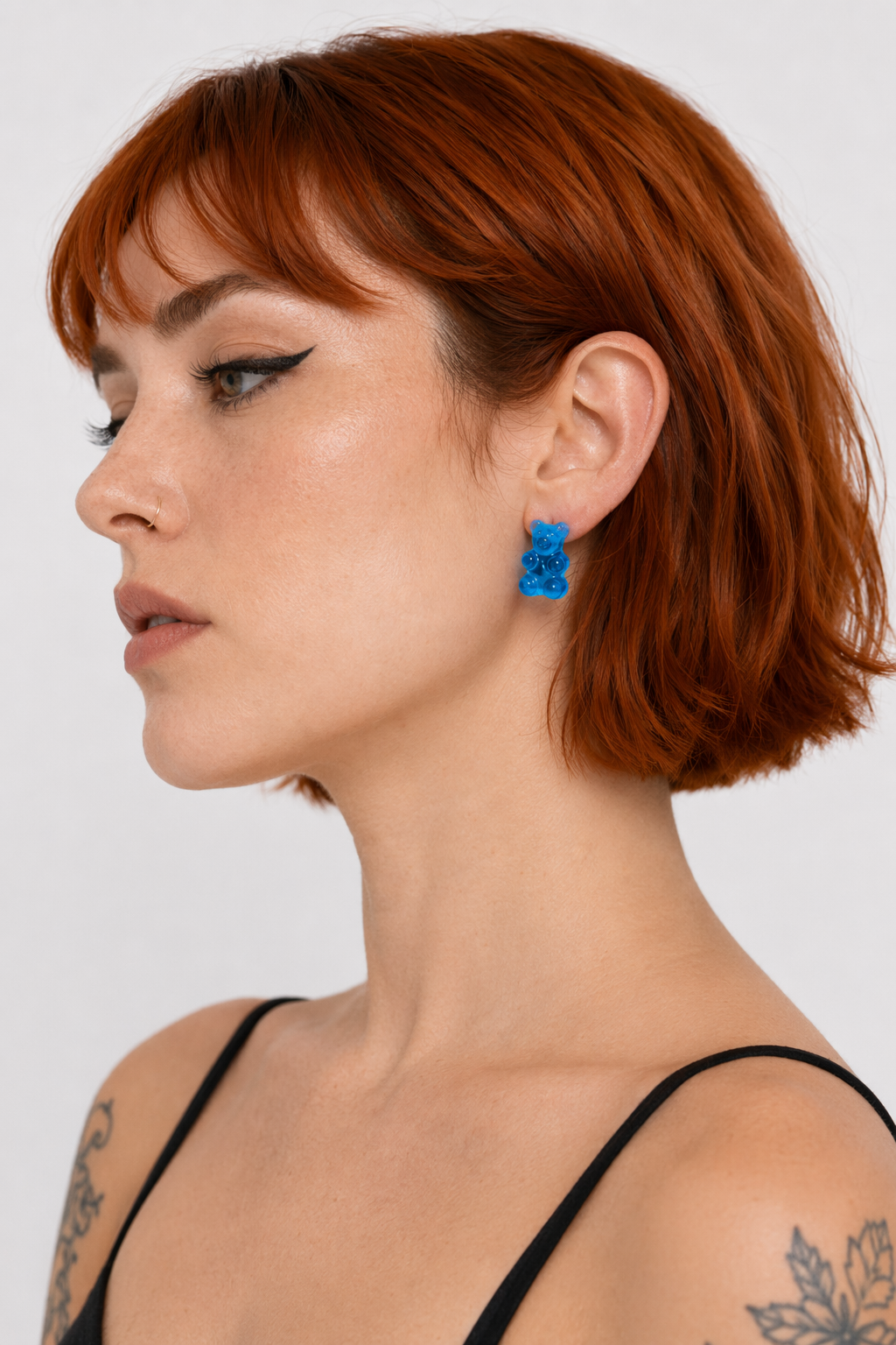 Gummy Bear Resin Earrings in Assorted Delicious Colors Blue